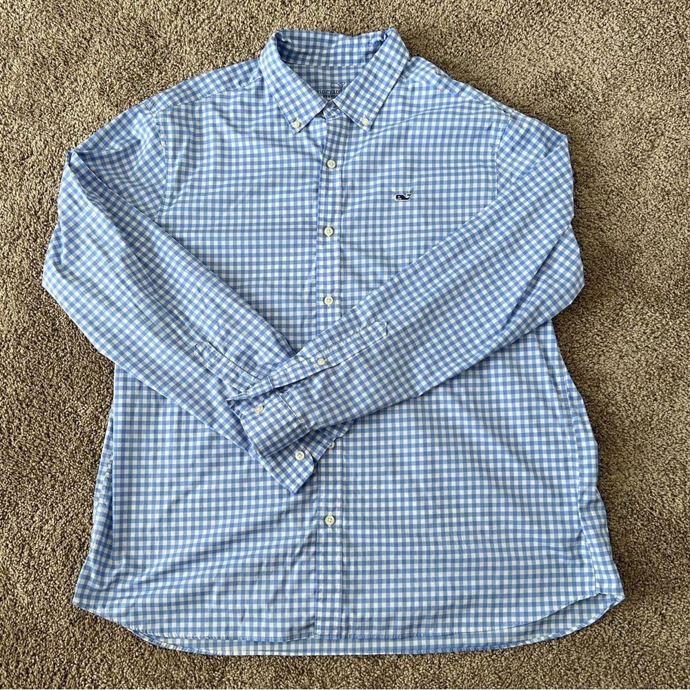 Vineyard Vine men’s performance long sleeve button down dress shirt size XL